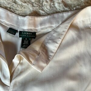 100% Silk Lauren by Ralph Lauren Wide Leg Trouser Pants- size 14/large